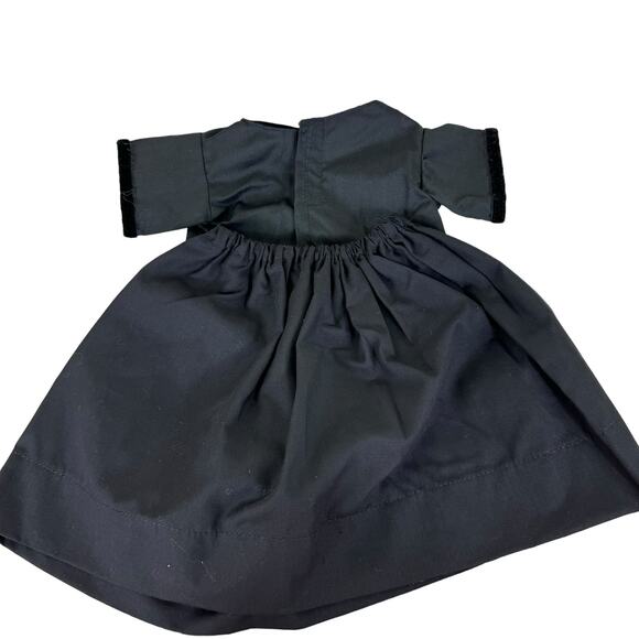 Black 2-Piece Skirt Short Sleeve Blouse Vintage-Inspired Doll Set - Picture 2 of 3